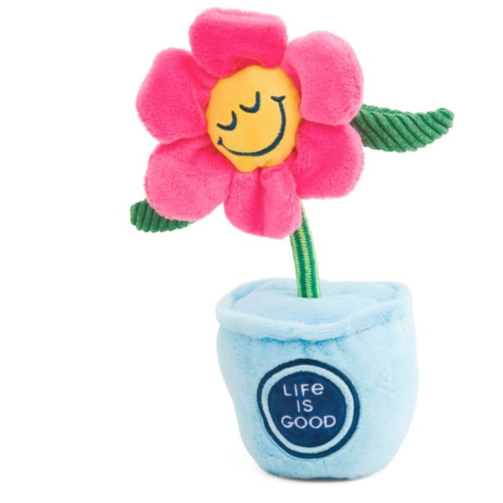NWT LIFE IS GOOD Plush Flower with Rope Pet Toy 15in High